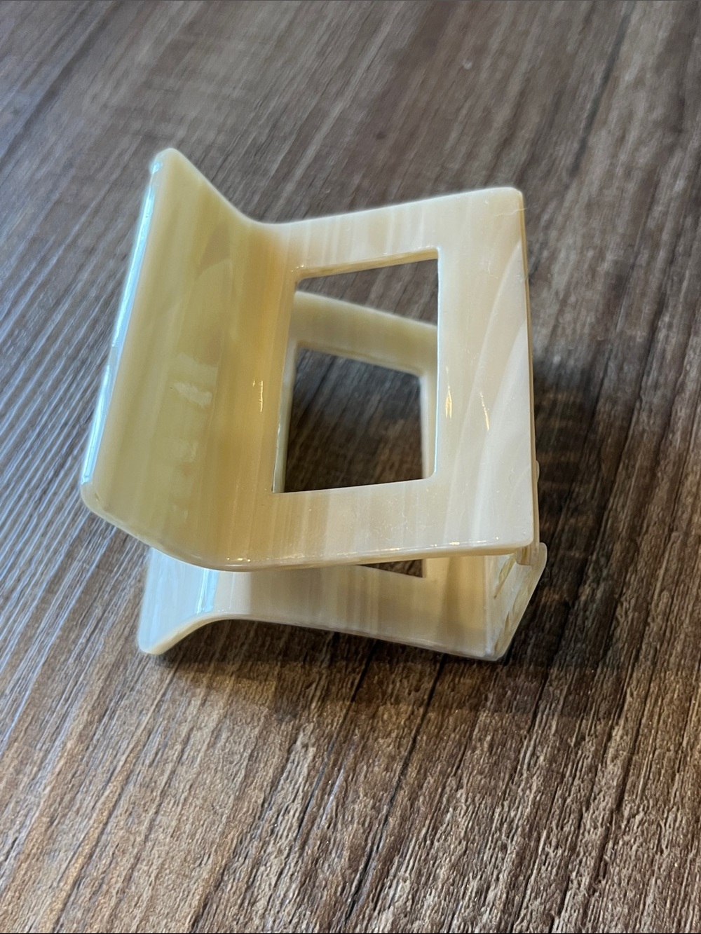 Cream Hair Claw Clip